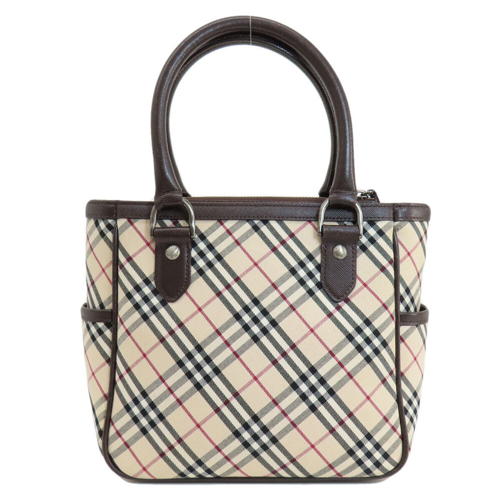 Burberry Check Tote Nova Canvas Bag Black
